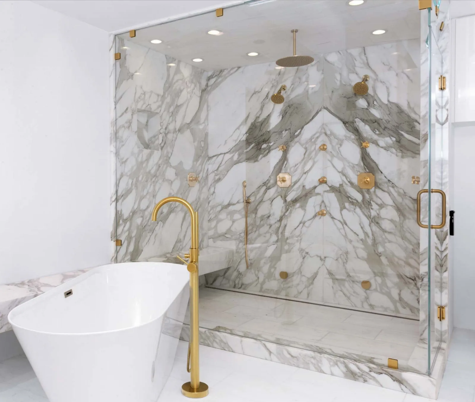 Calacatta Gold shower