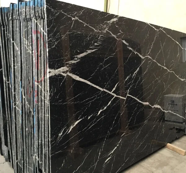 Nero Marquina dalle de 20 mm d'épaisseur