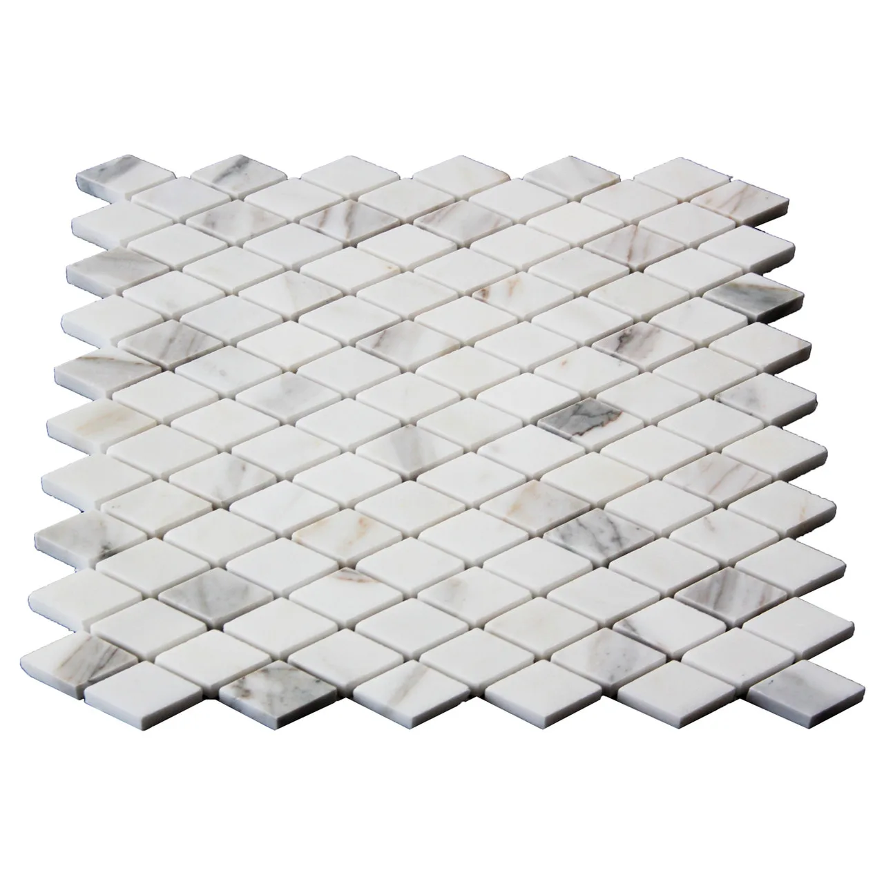calacatta gold marmo romboide diamante mosaico tiles