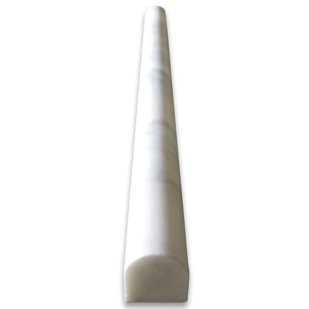 Cornice bullnose lucida en marbre Bianco Carrara 21x305x16 mm : caractéristiques et utilisation
