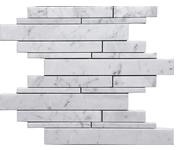 Mosaico Bianco Carrara — listelli lineari · MDC05