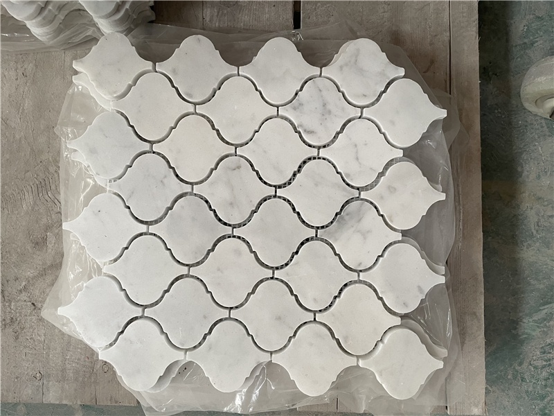 Mosaic Carrara White — arabesque lantern · MDC06 — 4