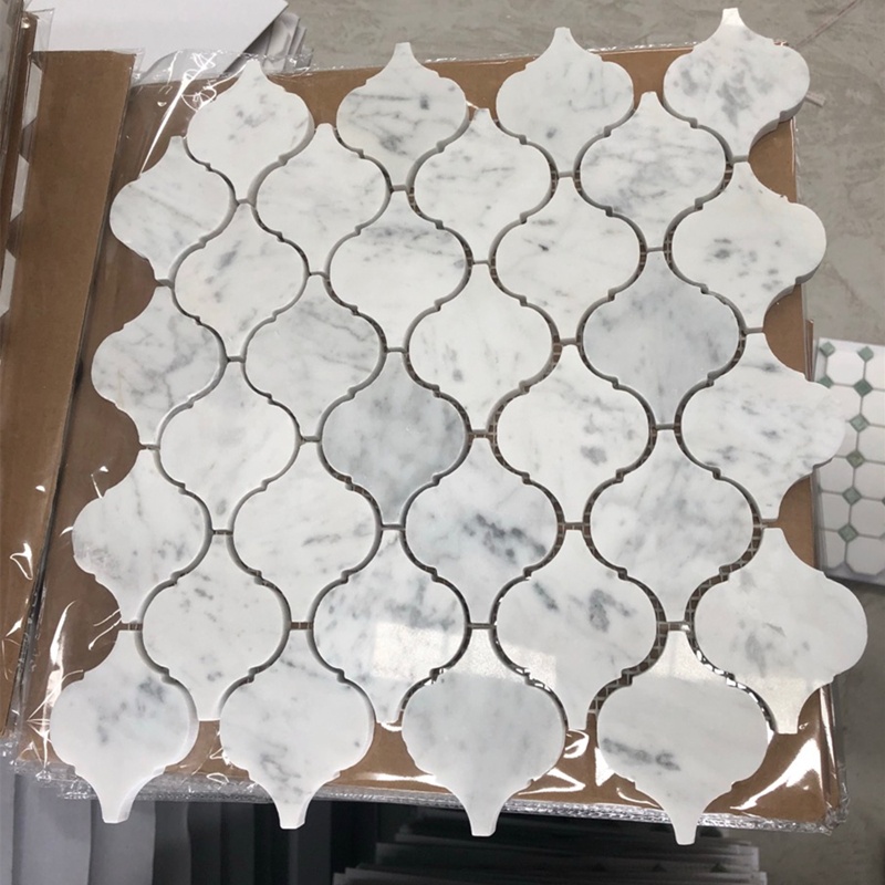 Mosaic Carrara White — arabesque lantern · MDC06 — 5