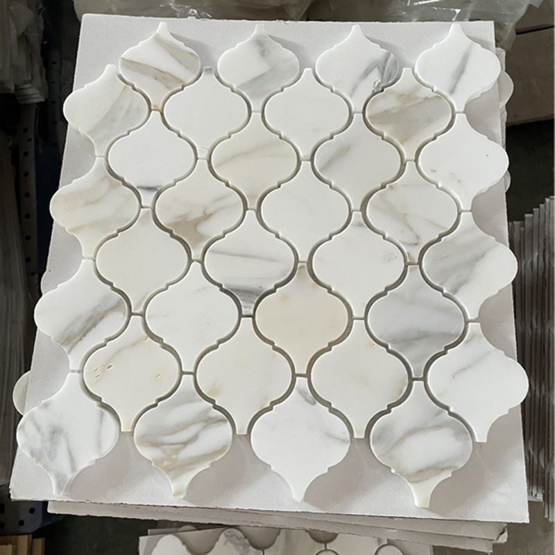 Mosaico Calacatta Gold — farol arabesco · MDCB04 — 2