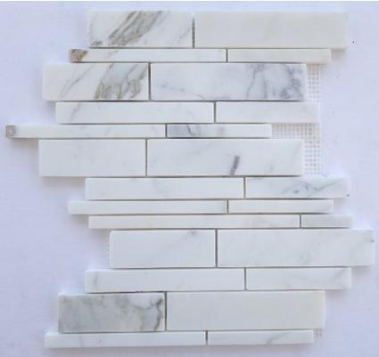 Mosaico Calacatta Gold — tiras lineales · MDCB08
