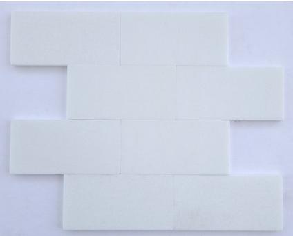 Mosaïque Blanc de Thassos — briques 75 × 150 mm · MDCC08