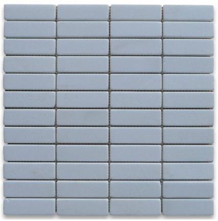 Mosaico Bianco Thassos — listelli impilati 15 × 48 mm Stacked · MDCC14
