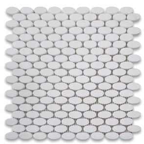 Mosaico Bianco Thassos — ovali · MDCC17