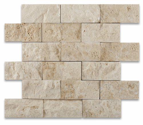 Мозаика Crema Marfil — кирпичная кладка 50 × 100 mm · MDCD05