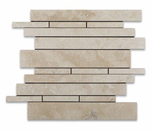 Mosaico Crema Marfil — tiras lineales · MDCD10