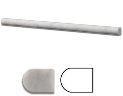Profil Bianco Carrara — Rundstab 12.7 × 19 × 305 mm · MDCL01