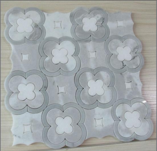 Mosaic Natural stone inlay — mother-of-pearl damask · MDCW20