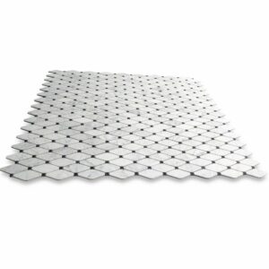 mosaico bianco carrara romboide nero marquina 10 mm italia pavimento