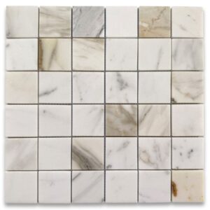 mosaico calacatta gold marble 1x1 2,54x2,54 piastrella 305x305x10 mm